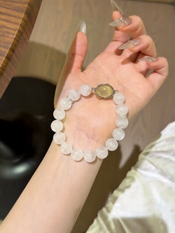 ▫️▪️ White Ghost Citrine Box Bracelet