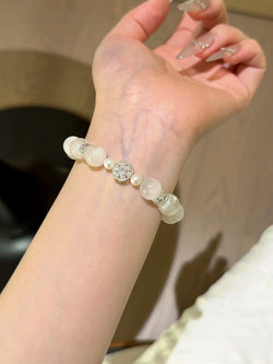 ▫️▪️ Blue moonlight shell bead bracelet