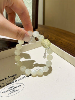 ▫️▪️ White moonshine citrine zakiram bracelet