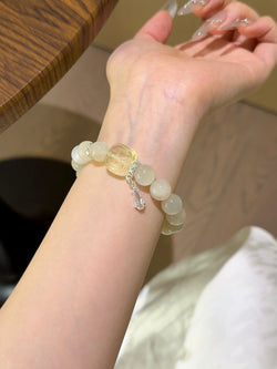 ▫️▪️ White moonshine citrine zakiram bracelet
