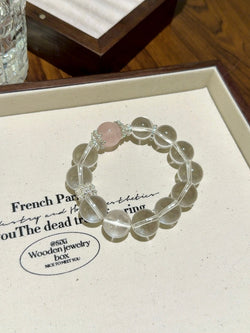 ▫️▪️ White crystal powder crystal bracelet