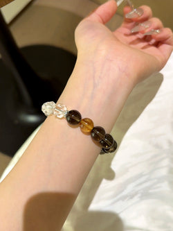 ▫️▪️ Tea crystal white crystal bracelet