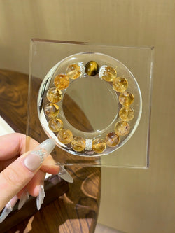 ▫️▪️ Yellow tower crystal yellow tiger's eye bracelet