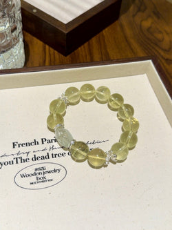 ▫️▪️ Citrine green fluorite bracelet