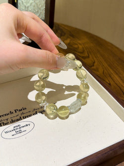 ▫️▪️ Citrine green fluorite bracelet