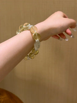 ▫️▪️ Citrine green fluorite bracelet