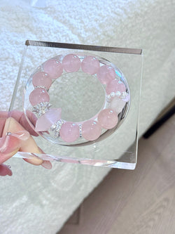 ▫️▪️ Pink crystal double-pointed bracelet