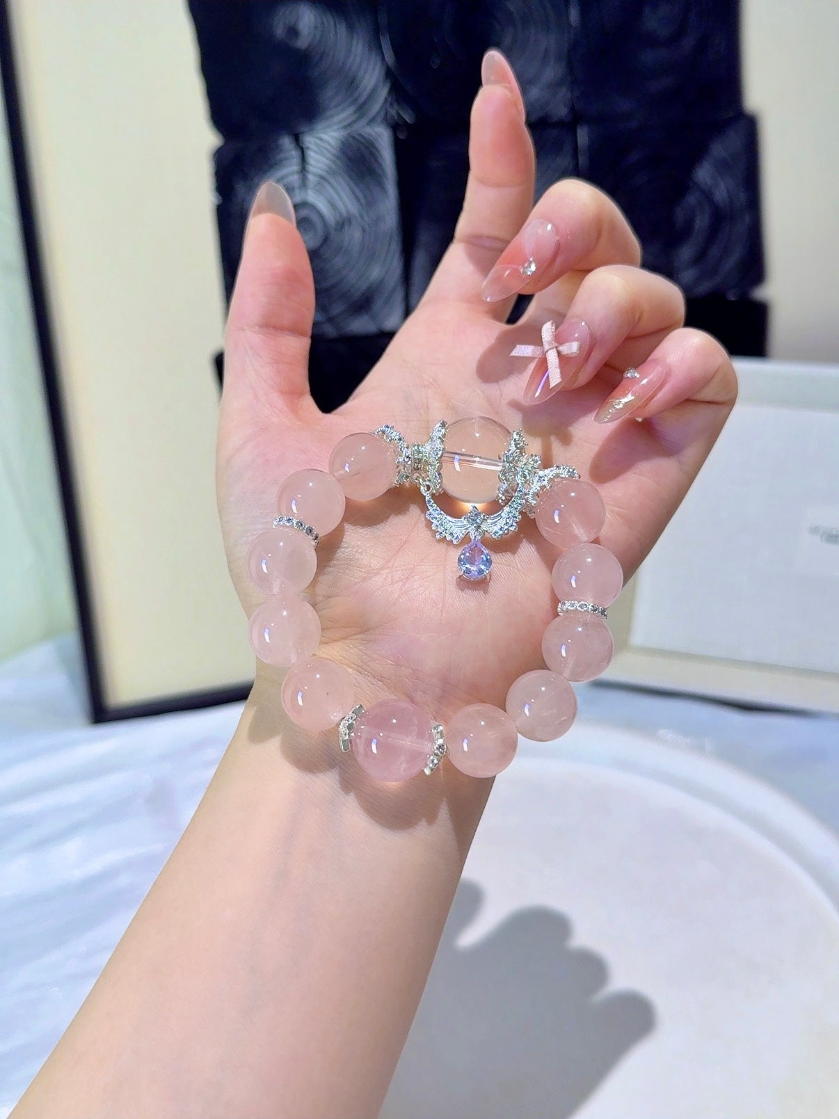▫️▪️ Pink crystal bracelet