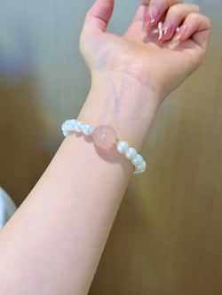 ▫️▪️ Pink crystal bead bracelet