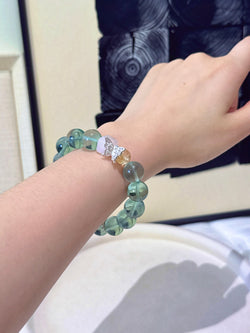▫️▪️ Green fluorite citrine bracelet