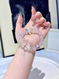 ▫️▪️ Pink crystal double-pointed bracelet
