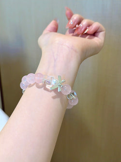 ▫️▪️ Pink crystal double-pointed bracelet