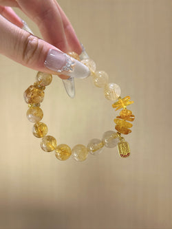 ▫️▪️ Huang Tajing blonde crystal beeswax bracelet
