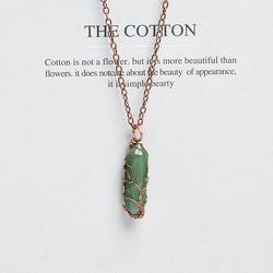 Hexagonal prism double-pointed pendant (green)